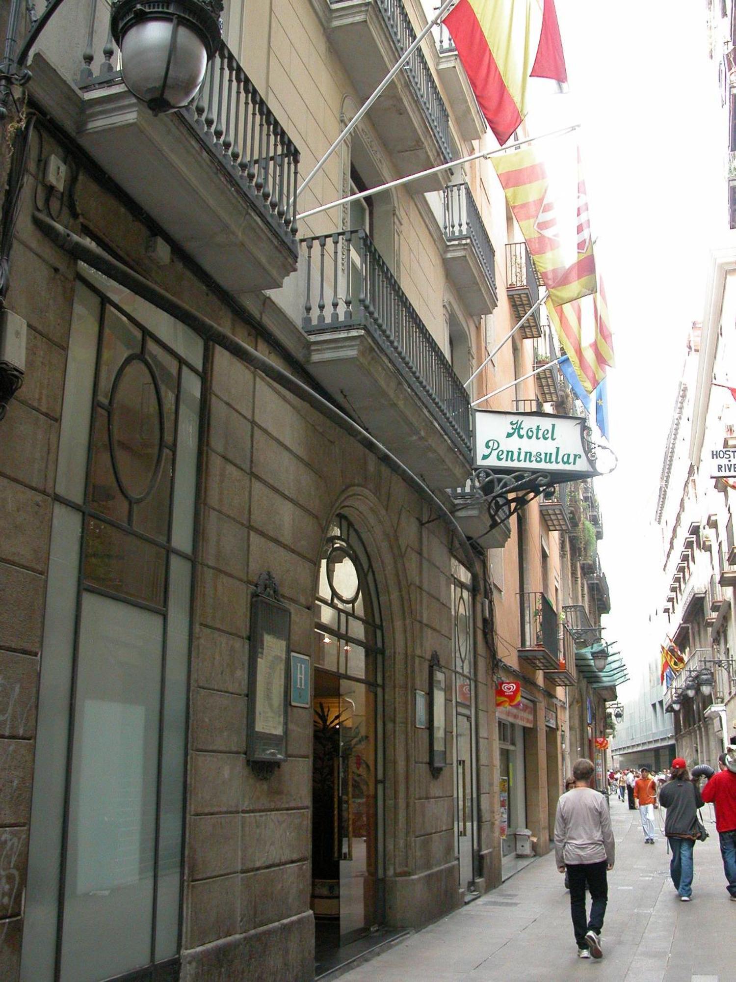 Hotel Peninsular Barcelona Bagian luar foto